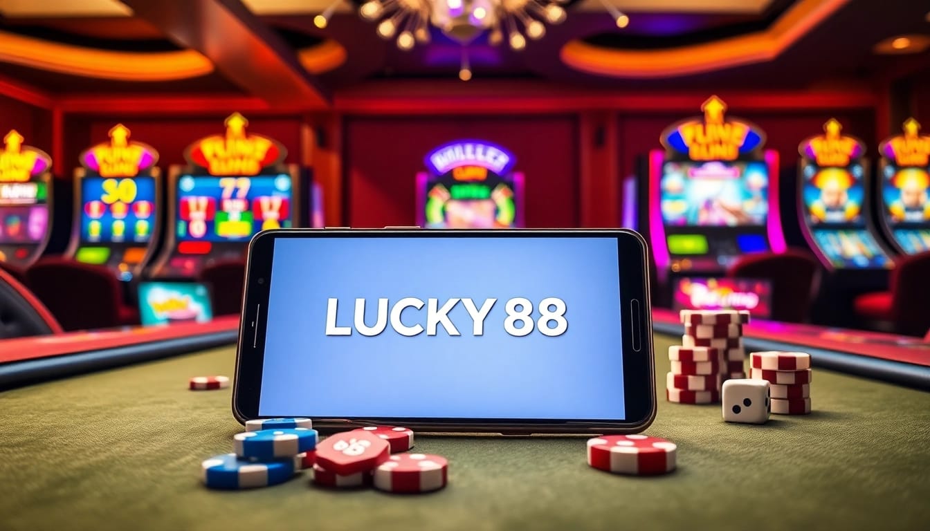 Experience the excitement of the LUCKY88 APP while playing on luxurious casino tables.