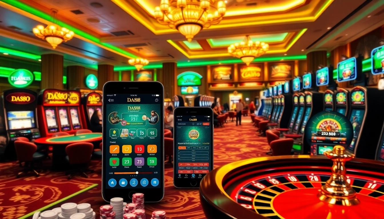 The DA88 APP enhances your betting experience with dynamic visuals and gameplay, set in an immersive casino atmosphere.