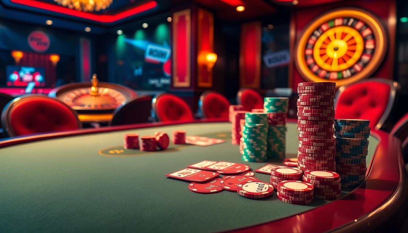 Experience the thrill at Trang Chủ 11WIN with vibrant casino tables and poker action.