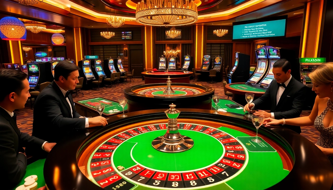 Experience the thrill of online gaming at https://go88casino.pro/ with vibrant casino visuals showcasing roulette and slot machines.