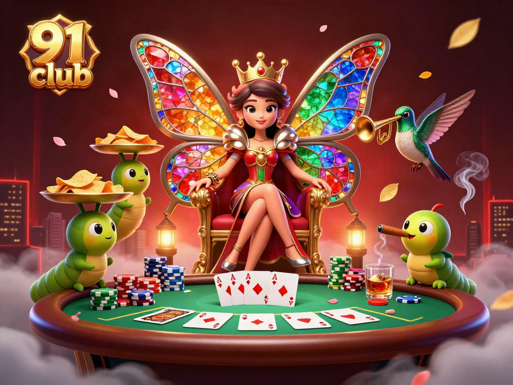 Experience thrilling gameplay at 91 club with our vibrant online casino illustration.