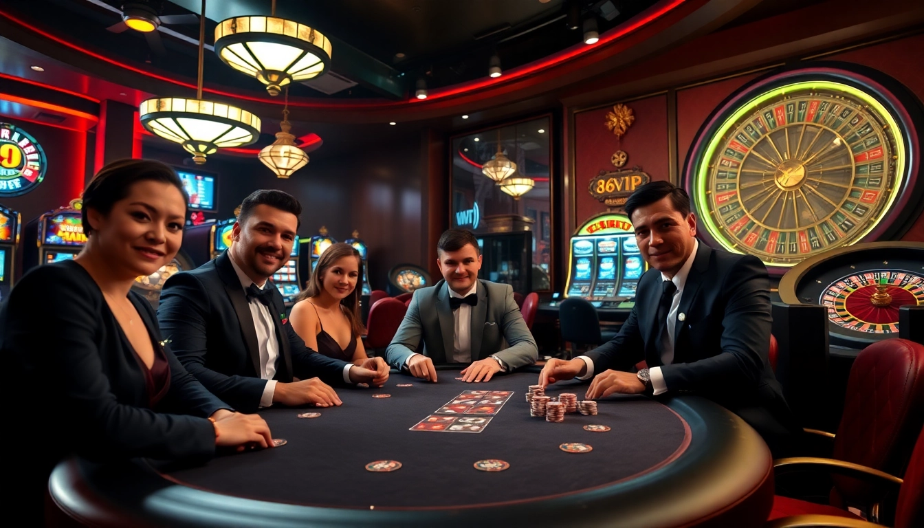 Experience the thrill of 68VIP with vibrant casino games and engaged players showcasing excitement.