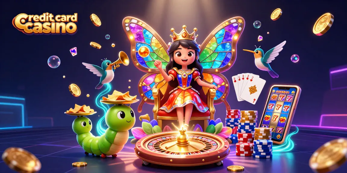Experience the excitement of a credit card casino with vibrant characters and dynamic gaming elements.