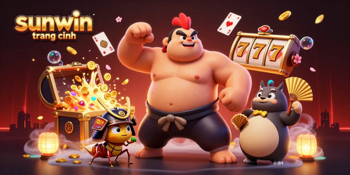 Experience the excitement of sunwin trang chính with a dynamic 3D scene featuring casino gaming elements.