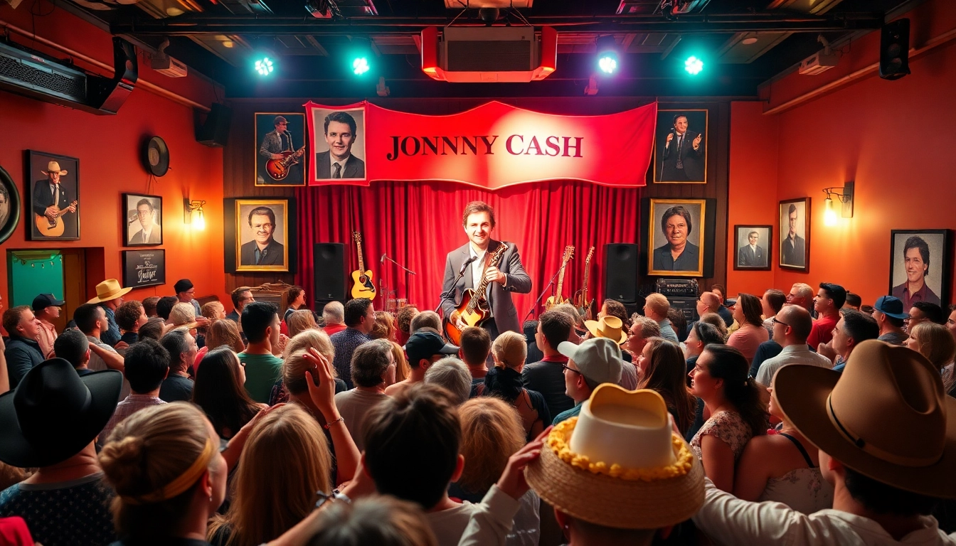 Celebrate at johnnycashbirthday.com with fans enjoying a lively birthday bash in Nashville.