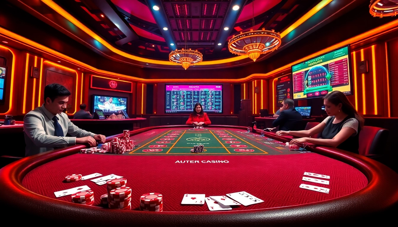 Engage in thrilling gaming action at nhà cái 33Win with professional dealers and vibrant casino elements.