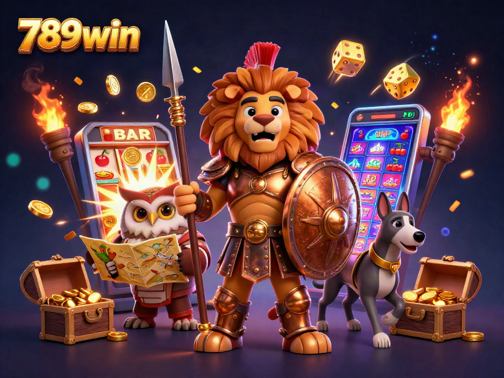 Spin to win with 789win's thrilling slots experience, featuring a vibrant scene brimming with action!