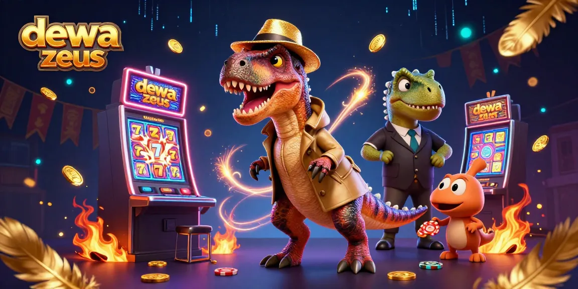 Engage in the thrilling dewa zeus slot experience with vibrant cartoon characters and dynamic slot elements.