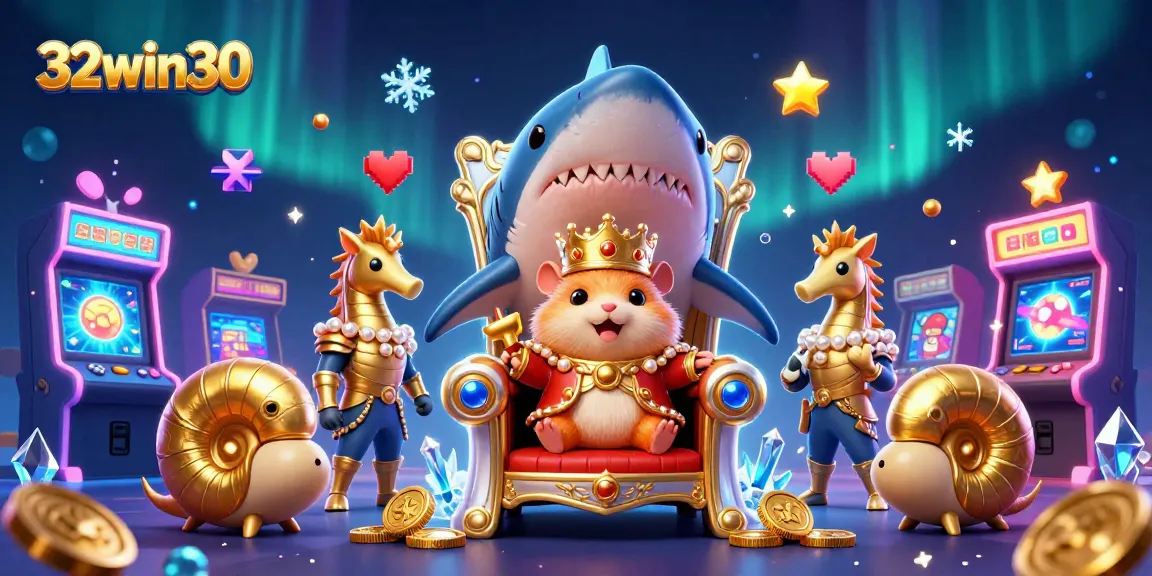 Win big with 32win30's vibrant gaming experience, featuring quirky characters and rich casino elements.