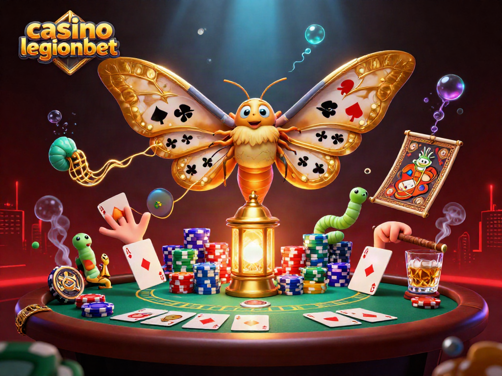 Experience the vibrant energy of casino legionbet illustrated in a detailed 3D scene.