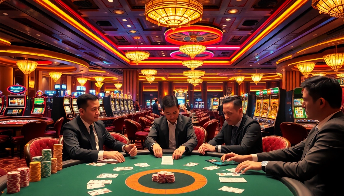 An engaging gaming experience at kkwinn.cn.com features lively poker games, vibrant tables, and exciting casino ambiance.