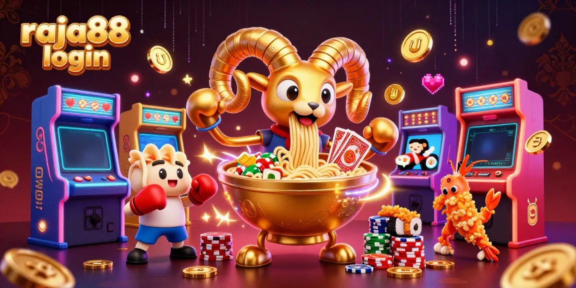 Engage in exciting gameplay on raja88 login featuring vibrant 3D casino elements and characters.