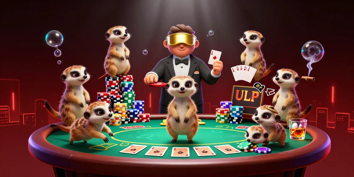 Go88 meerkats running a vibrant casino operation with poker elements and colorful chips.