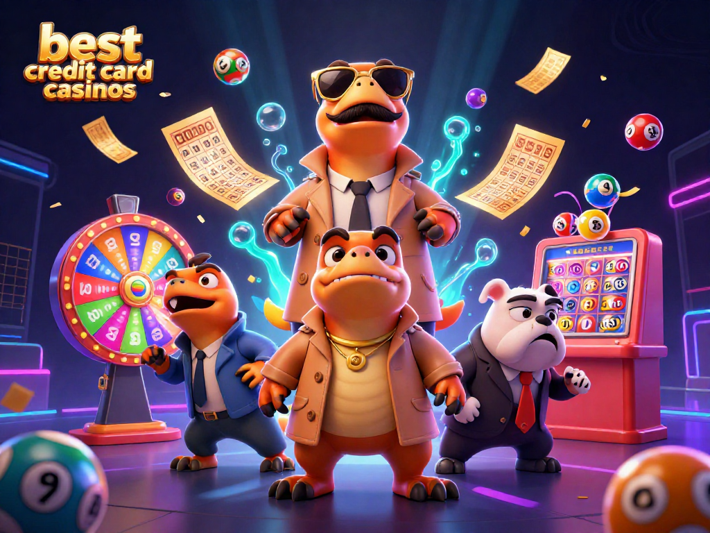 Experience excitement at the best credit card casinos with dynamic lottery games and vibrant casino elements.