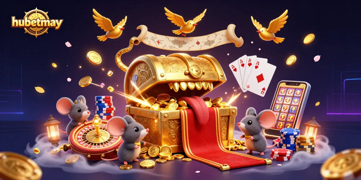 Win big with hubetmay's enchanting treasure chest charm and casino excitement.