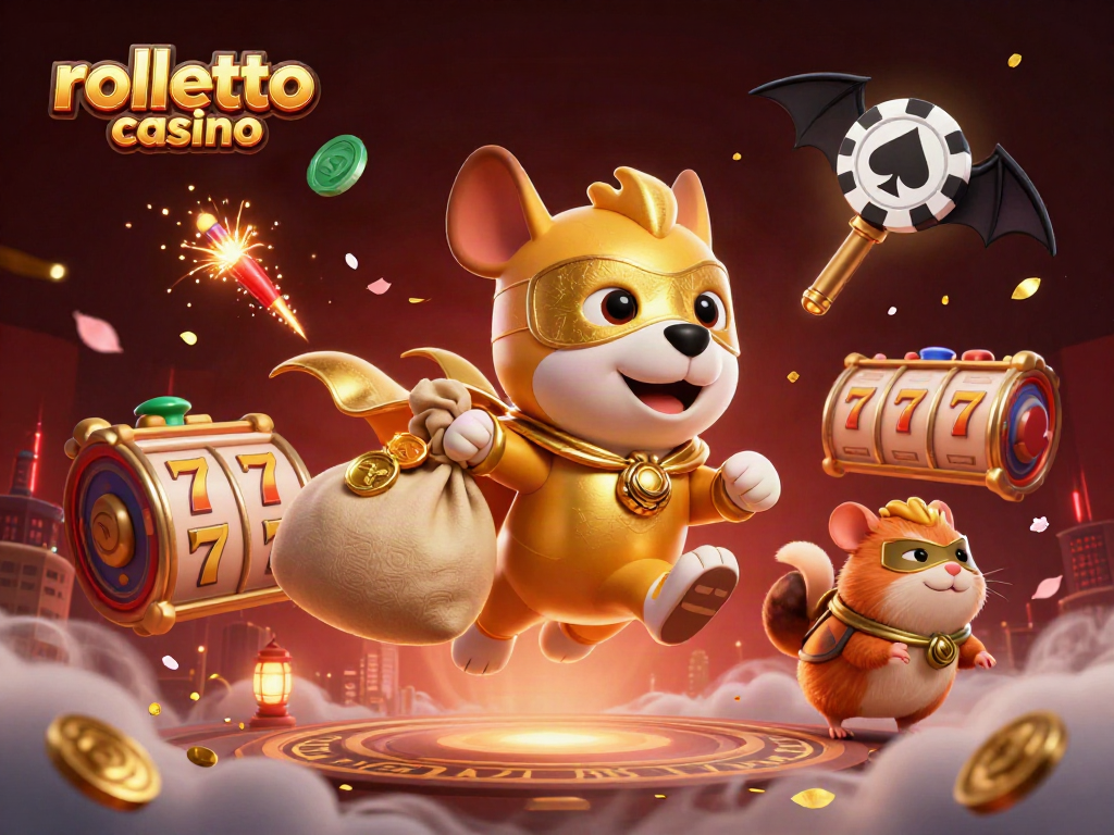 rolletto casino offers a vibrant scene with fireworks and slot reels representing thrilling gaming