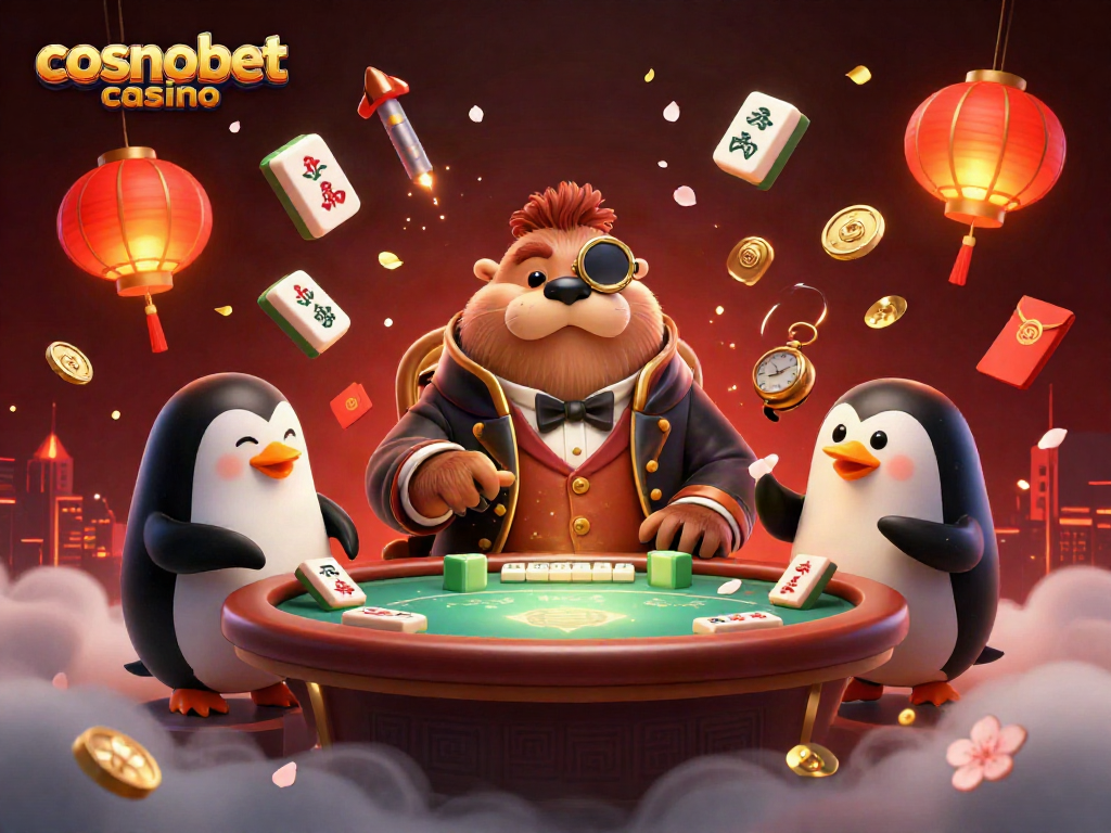Experience thrilling gameplay at cosmobet casino with a jolly walrus and clever penguin dealer.