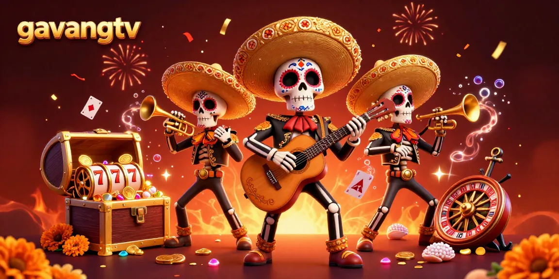Experience the excitement of gavangtv with a dynamic mariachi band in a vibrant casino scene.