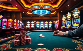 Experience the thrill of 789f with vibrant casino tables, poker chips, and exciting slot machines.