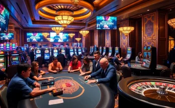 Players enjoy thrilling poker games and slots at newphim's luxurious casino, rich in excitement.