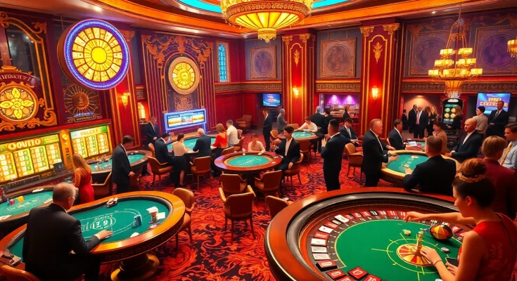 Engage in thrilling chotruyen gameplay with vibrant casino elements and luxurious tables.